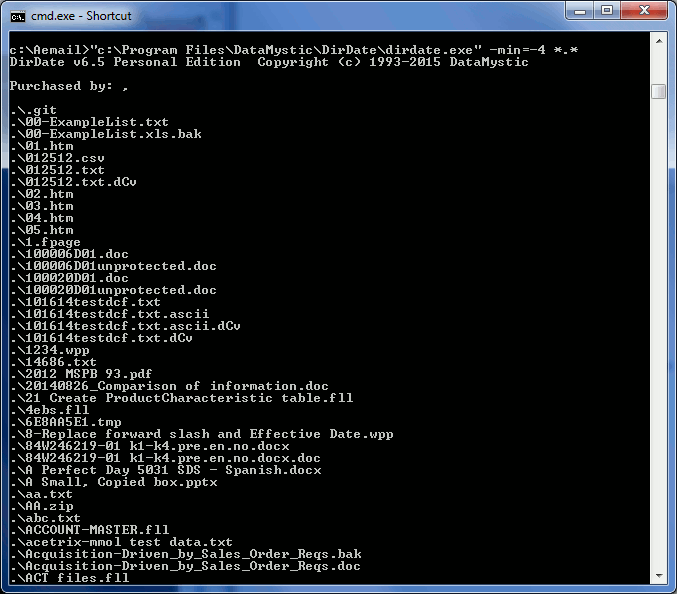 DirDate Screenshot